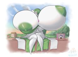 allanchorsaweigh anthro anthro_only breasts_expansion comic comic_page female_gardevoir gardevoir generation_3_pokemon hyper hyper_breasts oc pokémon_(species) pokemon pokemon_(species)