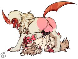 absol artemis_the_absol ass balls blush bodily_fluids claws digital_media_(artwork) duo eevee female female_penetrated feral fur generation_1_pokemon generation_3_pokemon genital_fluids genitals hi_res hybrid male male/female male_penetrating nintendo open_mouth pearl123_art penetration penile penile_penetration penis penis_in_pussy pokemon pokemon_(species) pussy sex tail tongue vaginal_penetration vaginal_penetration vulpix white_body white_fur