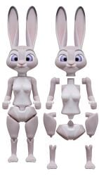 absurd_res anthro comorito disney female figurine hi_res inanimate_transformation judy_hopps lagomorph leporid mammal rabbit solo transformation wtf zootopia