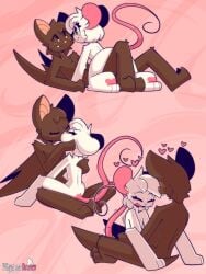 ambiguous_gender anthro blush cute furry heart kissing reggie_(whygena) tagme wholesome whygena