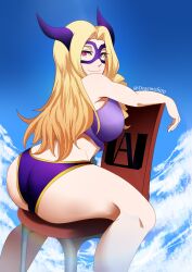 1girls ass breasts degamishiro light-skinned_female light_skin long_hair looking_at_viewer mount_lady my_hero_academia smiling_at_viewer thighs yuu_takeyama