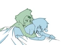 after_sex convenient_censoring jearwork lapidot lapis_lazuli_(steven_universe) peridot peridot_(steven_universe) steven_universe wholesome yuri