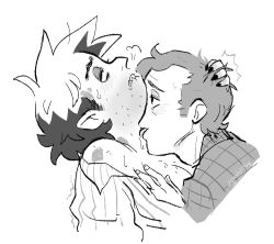 2boys adam_maitland bear beetlejuice beetlejuice_(character) dirty fat hair_pulling licking licking licking_neck pulling_down_shirt pulling_shirt pulling_shirt_down scantyvitus