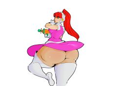 1girls ass ass_bigger_than_body ass_bigger_than_breasts ass_bigger_than_head ass_focus atomic_betty betty_barrett blaster cartoon clothing dress fat_ass female female_focus female_only ginger green_eyes helmet human light-skinned_female orange_hair pink_dress png ponytail raygun red_cheeks red_hair red_lipstick rubber rubber_boots rubber_clothing rubber_dress shiny_skin solo thick_ass thick_thighs thigh_high_boots thighs white_belt white_boots white_gloves