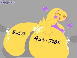 1girls 3boys ass_body ass_job big_ass bottomless bottomless_female cum emoji_(race) eyes_rolling_back milf moonraige moonstadew ms._bethany no_outlines original tongue_out yellow_body yellow_hair young_ms._bethany