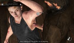 3d abigail_anderson armpit_hair armpit_sex joel_miller male penis the_last_of_us the_last_of_us_2 yourenotsam