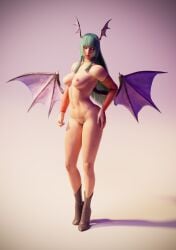 1girls 3d areolae ass athletic athletic_female bangs big_breasts boots breasts bubble_butt busty capcom choker cosplay darkstalkers demon demon_girl elbow_gloves emilie_de_rochefort female female_focus female_only fingerless_gloves full_body glowing_eyes green_eyes green_hair halloween halloween_costume hourglass_figure long_hair morrigan_aensland_(cosplay) nail_polish naked_footwear namco navel nipples nude nude_female nudity pubes pubic_hair pussy rexxxamillion small_breasts solo succubus succubus_wings tagme tekken tekken_8 vagina wide_hips wings