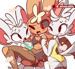 3girls breasts brown_fur cameltoe catfight chinchilla color digital_media_(artwork) diives female female_only fur furry game_freak generation_4_pokemon generation_6_pokemon gray_hair lagomorph leporid lopunny mammal mega_evolution mega_lopunny minccino nintendo one_eye_closed pokémon pokémon_(species) pokemon pokemon_(species) pokemon_dppt pokemon_only pokemon_xy rabbit stockings tagme tail torn_clothes torn_pants wrestling yuri