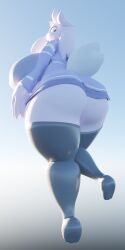 3d aru_(zaclyn) ass_focus huge_ass huge_breasts oc simple_background tagme twitter underass white_background zaclyn