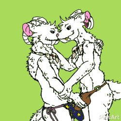 1:1 animated anthro belly_tuft blue_eyes bone bovid bulge bulge_grab caprine chest_tuft clone clonecest closed_eyes clothing duo ear_piercing erection fangs french_kissing fur goat hand_on_arm hand_on_back horn jewelry kissing leaning leaning_forward male male/male mammal necklace piercing pink_sclera robyn_crawford selfcest short_playtime simple_background square_crossover star tail tail_motion tailwag teeth tongue tuft underwear unfinished vampire were white_body white_fur wispypie