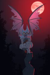 1girls anthro bat bat_wings big_areola big_breasts big_breasts big_breasts big_ears big_nipples big_tongue big_wings def4lt fangs female glowing_eyes grey_skin halloween hanging_breasts long_tongue moon orange_eyes red_moon rouge_the_bat sonic_(series) sonic_the_hedgehog_(series) vampire vampire_girl vein veins white_fur white_hair