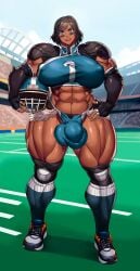 1futa abs american_football avatar_legends balls breasts brown_hair bulge clothed clothing dark-skinned_futanari dark_skin extreme_muscles futa_only futanari huge_balls huge_breasts human korra large_breasts muscular muscular_arms muscular_female muscular_futanari muscular_thighs partially_clothed saxwakuy short_hair solo solo_futa standing the_avatar the_legend_of_korra thick_thighs water_tribe wide_hips