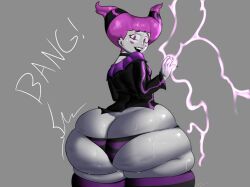 1girls ass big_ass bottom_heavy breasts dc fat_ass female female_only huge_ass human jinx_(dc) large_ass olerito small_breasts solo teen_titans