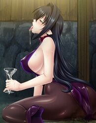 1girls annerose_vajra black_hair black_lilith blush breasts censored clothed_masturbation clothing cum cum_drinking cum_in_container cumdrip demon_girl dress erect_nipples erect_nipples_under_clothes female gokkun high_heels huge_breasts kagami kagami_hirotaka koutetsu_no_majo_anneroze large_breasts lilith-soft long_hair masturbation nipples official_art pantyhose pointy_ears pussy_juice sideboob solo sweat taimanin_(series) tongue tongue_out vibrator white_skin yellow_eyes