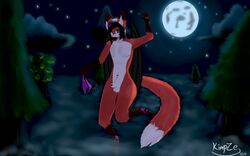 anthro ass big_butt bow canine clothing fox kimpze kimpze_(character) mammal moonlight night nude panties piercing sheath trap underwear voluptuous