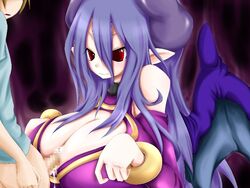 artist_request big_breasts blush breasts censored cleavage clothed_sex cum cum_on_body cum_on_breasts cum_on_upper_body demon_girl erection female frfr horns huge_breasts large_breasts long_hair male monster_girl paizuri paizuri_under_clothes penis pointy_ears purple_hair red_eyes smile source_request straight succubus wings