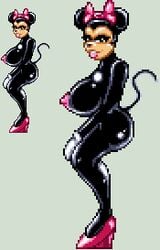 alternate_body_type alternate_breast_size anthro black_fur bow breasts casetermk female female_only footwear fur furry_breasts furry_ears gloves hand_on_leg high_heels looking_aside looking_at_viewer mammal minnie_mouse mouse nipples nude open_eyes pink_nipples pixel_art raised_tail rodent round_ears shoes side_view solo standing tail