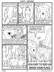 bobbydando breasts comic english_text fairies_vs_tentacles fairy fantasy hair large_breasts long_hair magic nihallaks_(species) nipples nude page_17 shapeshift short_hair size_difference tentacle text tumblr_username