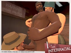 3boys 3d black_hair blowjob body_hair brown_hair cap chest_hair cum_drip cum_dripping_down_chin cum_in_mouth curved_penis dark-skinned_male demoman demoman_(team_fortress_2) dreamandnightmare erection eye_patch facial_hair feet_out_of_frame fellatio fuck_and_suck fucked_and_sucked fucked_from_behind garry's_mod giving_head glans_in_mouth going_down_on hand_on_hand hat helmet helmet_over_eyes holding_hand human human_male human_only implied_anal implied_penetration interracial kneeling_oral_position looking_at_partner male male_only mouth_full_of_cum mouthful nipple_play nude open_mouth oral_sex penis_in_mouth retracted_foreskin reverse_spitroast scars sex sniper sniper_(team_fortress_2) soldier soldier_(team_fortress_2) suck_and_fuck sucked_and_fucked team_fortress_2 threesome uncut watch_cap yaoi