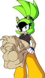 amy_rose bettysantana big_ass big_belly big_breasts big_butt big_hair blue_eyes clothing evil_smile female female_pred female_prey large_breasts oral_vore sonic_(series) sonic_the_hedgehog_(idw) sonic_the_hedgehog_(series) struggling_prey surge_the_tenrec vore