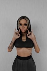 3d cora_jade enigmaj female_focus female_only looking_at_viewer nxt tattoo wwe wwe_diva