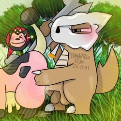 alternate_form anthro bovine cow ditto furry marowak miltank monster penis_in_ass pokémon_(species) pokemon pokemon_(species)