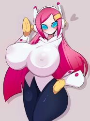 1girls alien_girl big_ass big_breasts blue_eyes clothed female female_only huge_breasts kirby_(series) nipples_visible_through_clothing no_bra no_mouth pink_hair skeletons62 solo susanna_patrya_haltmann susie_(kirby) thick_ass thick_thighs wide_hips