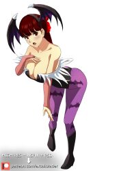 alternate_costume atlus breasts clothing cosplay crossover darkstalkers excaliblader female female_only kasumi_yoshizawa large_breasts morrigan_aensland_(cosplay) persona persona_5 solo tagme