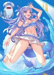 gawr_gura hololive hololive_english hololive_myth sea simple_background virtual_youtuber vtuber