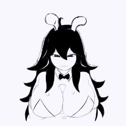 alternate_breast_size animated big_breasts boobjob breasts bunny_costume bunny_ears bunny_girl bunnysuit cum female hex_maniac huge_breasts infamoustekazu long_hair mp4 no_sound paizuri pokemon tagme video