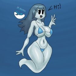 big_ass big_breasts bikini cute_face dialogue ghost ghost_girl hair lbanano0206 simple_background spooky's_house_of_jump_scares spooky_(shojs)