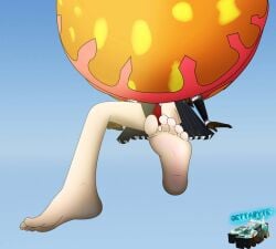 3d barefoot cel_shading clothing dettabyte digital_media_(artwork) feet female female_prey foot_fetish foot_focus forced human human_prey human_vore humanoid oral_vore plant plant_pred plant_vore rain shaded solo swallowed swallowing unwilling_prey unwilling_vore vore willing_pred willing_vore
