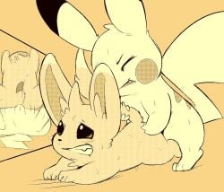 anal anal_sex animal_genitalia chinchilla cum dacad duo feral feral_on_feral fur furry gay male/male minccino penetration pikachu pokémon_(species) pokemon pokemon_(species) sweat tagme tail