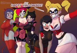 big_ass big_breasts big_butt black_hair blonde_hair blue_eyes cat_ears catgirl catrina cosplay costume crossover dark_hair dc dc_comics demencia_(villainous) demon demon_girl demon_horns demon_tail dialogue dress dyed_hair evil_raccoon fangs female_only goth goth_girl grey_skin halloween harley_quinn hotel_transylvania long_hair mavis_dracula miniskirt nurse pale_skin purple_eyes purple_hair raven_(dc) short_hair skeleton smile solo_female teen_titans the_addams_family thick thick_ass thigh_highs thighs tight_clothing twintails vampire villainous wednesday_(netflix) wednesday_addams white_body white_skin