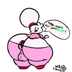 aged_up ambiguous_gender ambiguous_genitalia ass ass_focus big_ass big_butt breasts cherri_(palsness) chubby_female food_humanoid giant_ass huge_ass illusion monstorlilly omegaworld original_character pale_skin pants personification pink_pants