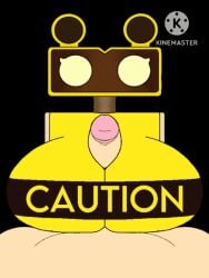 animated beat_banger big_breasts five_nights_at_freddy's five_nights_at_freddy's:_security_breach fnaf gregory_(fnaf) paizuri penis robot robot_girl sex titjob toriel_beat_banger tubetop wet_floor_bot_(fnaf) wet_floor_sign yellow_body