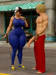 3d 3d_(artwork) big_breasts big_cock big_hips big_penis breasts capcom chun-li cock hips hips_wider_than_shoulders huge_breasts huge_cock huge_hips ken_masters large_breasts large_butt large_cock large_hips large_penis penis street_fighter tagme thefoxxx thick_thighs tight_clothing wide_hips