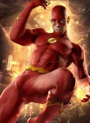 1boy actor arrowverse barry_allen bulge caucasian caucasian_male celebrity clothed dc grant_gustin in_character looking_at_viewer male male_only masked muscles muscular muscular_male solo solo_male superhero the_flash the_flash_(cw) the_flash_(series) ydendraws