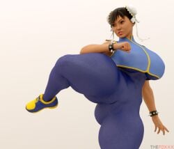 big_breasts breasts capcom chun-li street_fighter tagme thefoxxx thick_thighs thighs tight_clothing