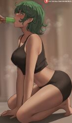 1girls alternate_breast_size ass breasts female green_eyes green_hair large_ass medium_breasts one-punch_man oroborusart savagexthicc short_hair tatsumaki thighs