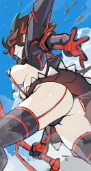 1girls ass belly belly_button big_breasts black_thong breasts curvaceous curvy enmanuelart20 female female_only huge_ass kill_la_kill large_breasts matoi_ryuuko revealing_clothes senketsu solo tagme thick thick_thighs thighs thong tomboy tummy