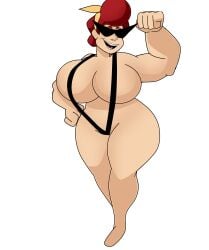 big_ass big_breasts big_butt brawl_stars curvaceous curvy pam_(brawl_stars) skimpy_bikini skimpy_clothes thick_thighs