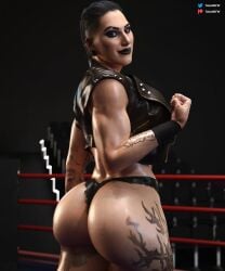 3d ass big_ass goth muscular rhea_ripley tekonsfw wwe