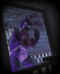 1girls 2023 3d 3d_(artwork) 5_fingers bedroom_eyes big_breasts bonnie_(fnaf) breasts breasts_against_glass bunny bunny_ears bunny_girl busty female female_focus female_only five_nights_at_freddy's fnaf glass hi_res highres hips hourglass_figure indoors large_breasts looking_at_viewer psychojohn2 purple_eyes robot robot_girl scottgames solo solo_focus thigh_gap voluptuous wide_hips window