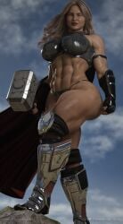 1girls 3d abs ass athletic athletic_female big_breasts bikini_armor blonde_hair breasts busty cara_dune cga3d cleavage cosplay crossover crossover_cosplay curvy curvy_female digital_media_(artwork) erotichris eyebrows eyelashes eyes female female_focus female_only fit fit_female fusion fusion_character gina_carano hair hips hourglass_figure huge_breasts human human_only lady_thor lady_thor_(cosplay) large_breasts legs light-skinned_female light_skin lips marvel marvel_cinematic_universe mature mature_female mjolnir muscular slim_waist solo solo_female solo_focus star_wars thick thick_legs thick_thighs thighs thong thor_(series) top_heavy topless topless_female upper_body voluptuous voluptuous_female waist wide_hips