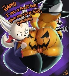 2girls aggressive_retsuko aggretsuko ailurid anthro anthro_on_anthro ass ass_bite ass_biting ass_worship big_ass big_breasts big_butt body_paint bodypaint breasts butt_bite butt_biting fennec fenneko fox fully_clothed_female g4rron halloween huge_ass lesbian multiple_girls orgasm pumpkin pumpkin_butt pussy red_panda retsuko sanrio shocked squirting stockings tagme text thighhighs uncensored vampire vampire_costume vampire_girl witch witch_costume witch_hat yuri