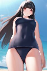 1girls ai_generated claire_kagenou girls_only kage_no_jitsuryokusha_ni_naritakute! looking_at_viewer low-angle_view solo solo_female swimsuit tagme the_eminence_in_shadow