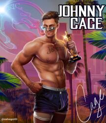 bulge carlos_gzz english_text johnny_cage male male_only mortal_kombat mortal_kombat_1_(2023) muscles muscular muscular_male shirtless_male text