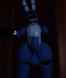 1boy big_balls big_cock big_penis big_thighs bonnie_(fnaf) bunny_boy bunny_ears five_nights_at_freddy's gay gay_male in_doorway naked_male penis penis_towards_viewer red_eyes