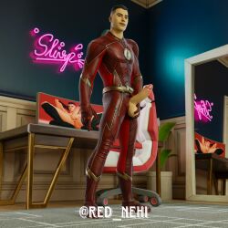 black_hair breasts cosplay costume dick flash fortnite fortnite:_battle_royale gay grefg huge_cock looking_at_viewer looking_down looking_down_at_viewer low-angle_view male male_only muscular muscular_male red_nehi reverb_(fortnite) solo streamer the_flash the_flash_(series) thegrefg
